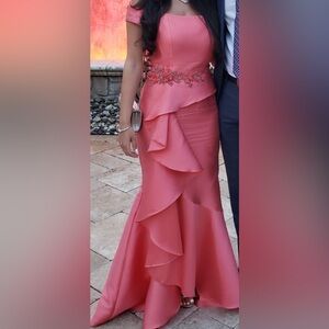 Coral Evening Gown